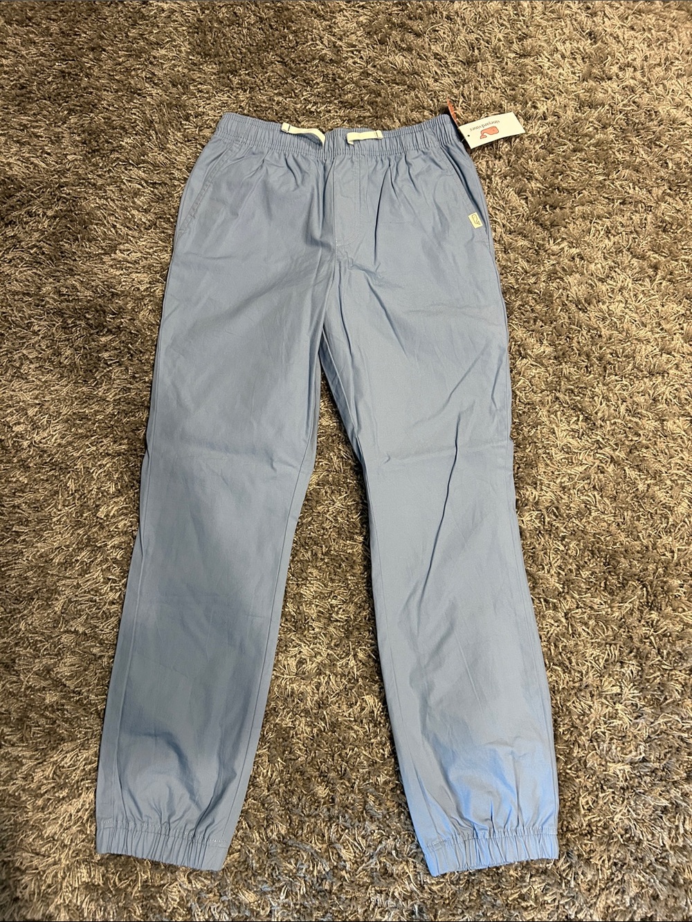 Vineyard Vines Light Blue Kids Elastic Cuff Pants